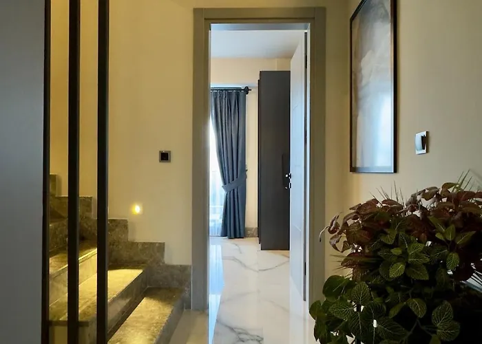 别墅 Burberry&sauna Whirlpool Turkish Bath Pool Bbq