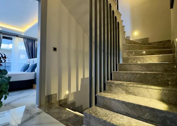 别墅 Burberry&sauna Whirlpool Turkish Bath Pool Bbq 费特希耶